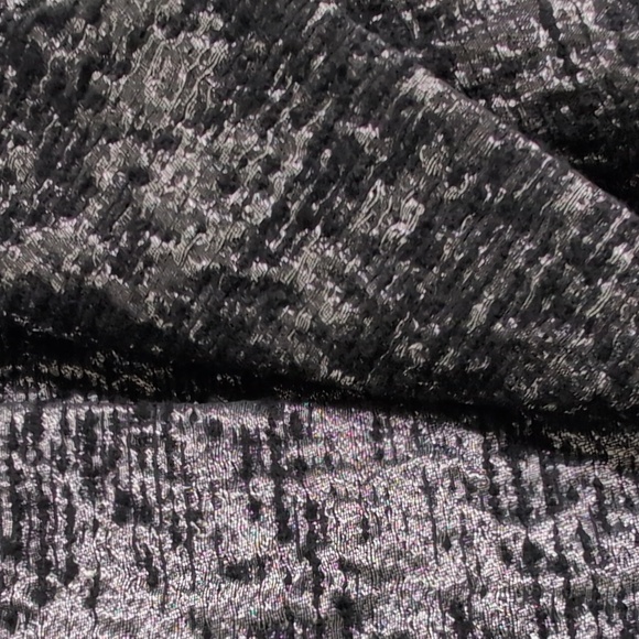 Eileen Fisher Metallic Open Front Blazer Jacket Black Silver Wool Blend XL - Picture 12 of 14